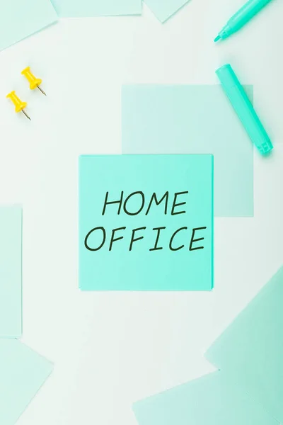 Zarejestruj Wyświetlanie Home Office Business Concept Space Wyznaczone Miejscu Zamieszkania — Zdjęcie stockowe