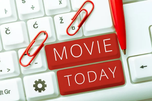 Sign Displaying Movie Business Overview Cinema Television Film Motion Picture — Stock Photo, Image