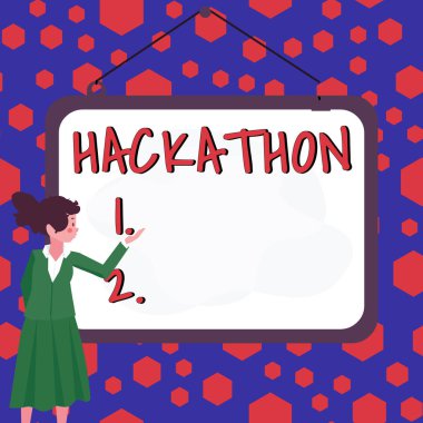 Hackathon el yazısı, çok sayıda insanın programlama yaptığı iş genel görünümü etkinliği