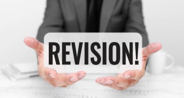 Inspiration showing sign Revision, Business idea action of revising over someone like auditing or accounting