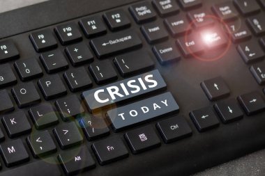 Krizi sunan metin başlığı, zor veya önemli kararların alınması gereken iş fikri zamanı