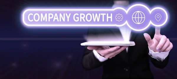 Sign Exibindo Crescimento Empresa Abordagem Negócios Uma Fase Longo Prazo — Fotografia de Stock