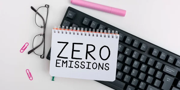 Bildunterschrift Zero Emissions Konzeptfoto Emittiert Keine Abfallprodukte Die Die Umwelt — Stockfoto