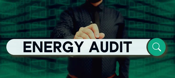 Writing Displaying Text Energy Audit Conceptual Photo Assessment Energy Needs — Stock Photo, Image