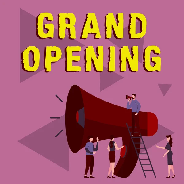 Szöveg Megjelenítése Grand Opening Conceptual Photo Ribbon Cutting New Business — Stock Fotó