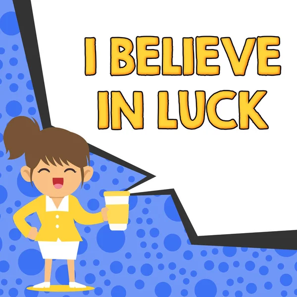 Podpis Konceptualny Believe Luck Business Showcase Mieć Wiarę Szczęście Uroki — Zdjęcie stockowe