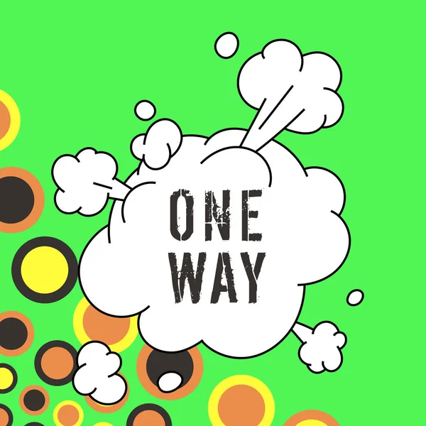 Tekst Pokazujący Inspirację One Way Business Approach Only Direction Street — Zdjęcie stockowe
