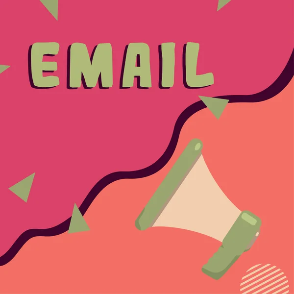 Ręczne Pisanie Znaku Mail Internet Concept Wysyłanie Komercyjnej Wiadomości Grupy — Zdjęcie stockowe