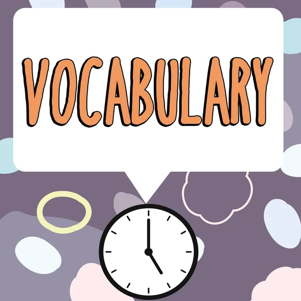 Conceptual Display Vocabulary Business Concept Collection Words Phrases Alphabetically Arranged — Stock Photo, Image