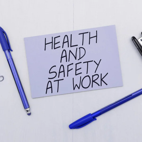 Sicherheit Und Gesundheitsschutz Arbeitsplatz Internet Konzept Sichere Verfahren Verhindern Unfälle — Stockfoto