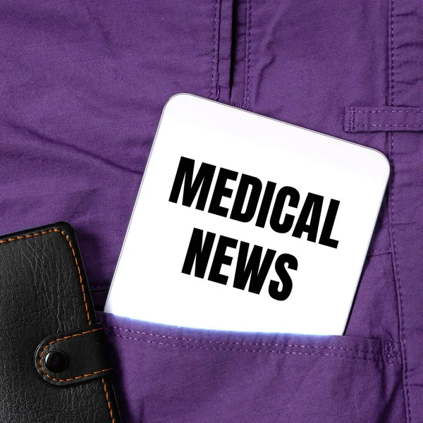 Conceptual display Medical News, Business concept report or noteworthy information on medical breakthrough
