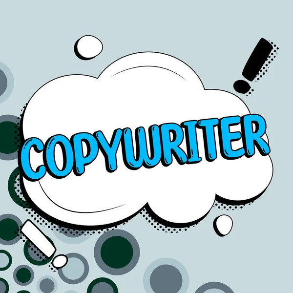 Πινακίδα Κειμένου Που Δείχνει Copywriter Business Showcase Που Γράφει Κείμενο — Φωτογραφία Αρχείου