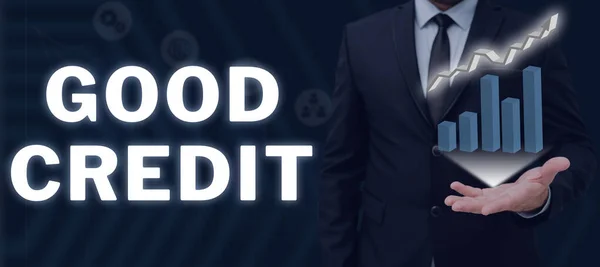 Inspiration Showing Sign Good Credit Business Showcase Borrower Has Relatively — 스톡 사진