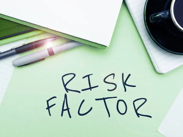 Handwriting Text Risk Factor Conceptual Photo Something Rises Chance Person — Stock Photo, Image
