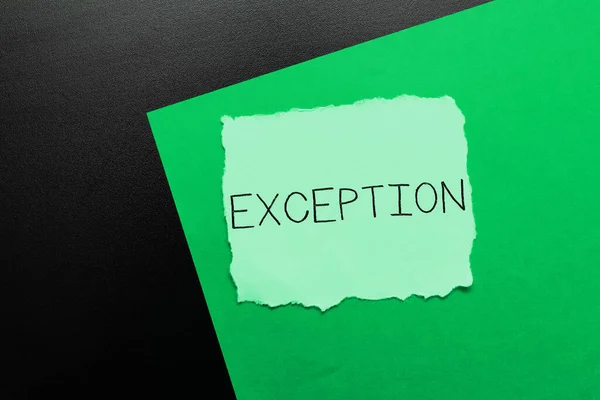 Conceptual Caption Exception Word Person Thing Excluded General Statement Rule — Stockfoto