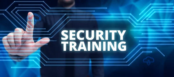 Text Caption Presenting Security Training Concept Meaning Providing Security Awareness — Stock Photo, Image