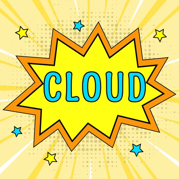 Ένδειξη Εμφάνισης Cloud Επιχειρηματική Επισκόπηση Ορατή Μάζα Συμπυκνωμένων Υδρατμών Που — Φωτογραφία Αρχείου