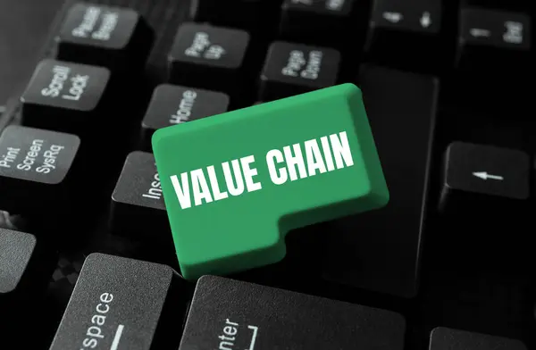 Inspiration Showing Sign Value Chain Business Idea Business Manufacturing Process — Stock Photo, Image