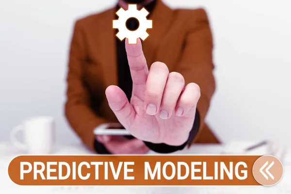 Zobrazení Nápisu Prediktivní Modelování Strategie Údržby Koncepce Internetu Řízená Prediktivní — Stock fotografie