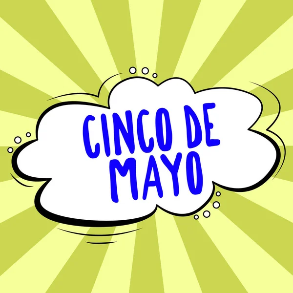 Skriver Text Cinco Mayo Ord För Mexikansk Amerikanskt Firande Den — Stockfoto