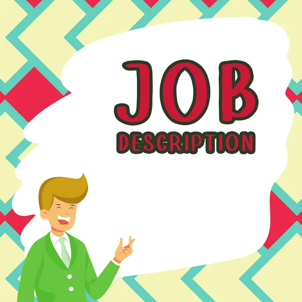 Tekst Met Inspiratie Job Description Business Showcase Een Document Dat — Stockfoto