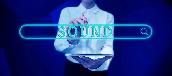 Conceptual Caption Sound Business Approach Vibrations Travel Air Can Heard — Stock Photo, Image