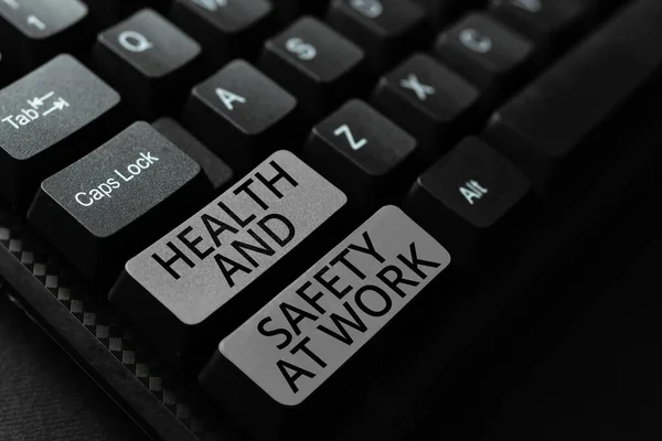 Sign Displaying Health Safety Work Word Written Secure Procedures Prevent — Stockfoto