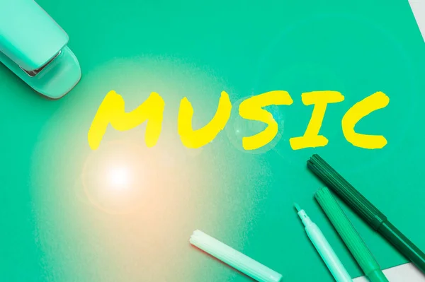 Konzeptionelle Bildunterschrift Musik Business Ansatz Vokalen Oder Instrumentalen Klängen Einer — Stockfoto