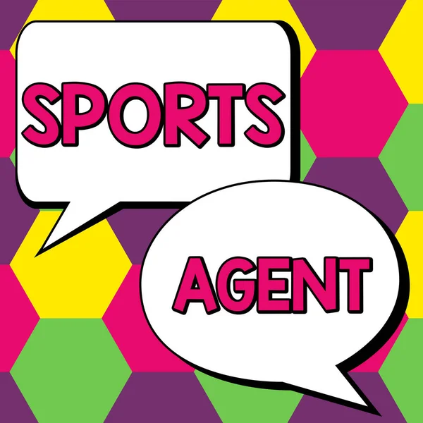 Hand Writing Sign Sports Agent Concept Meaning Person Manages Recruitment — ストック写真
