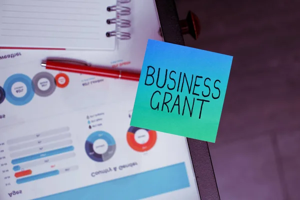 Texto Que Mostra Inspiração Business Grant Business Approach Estratégias Trabalho — Fotografia de Stock