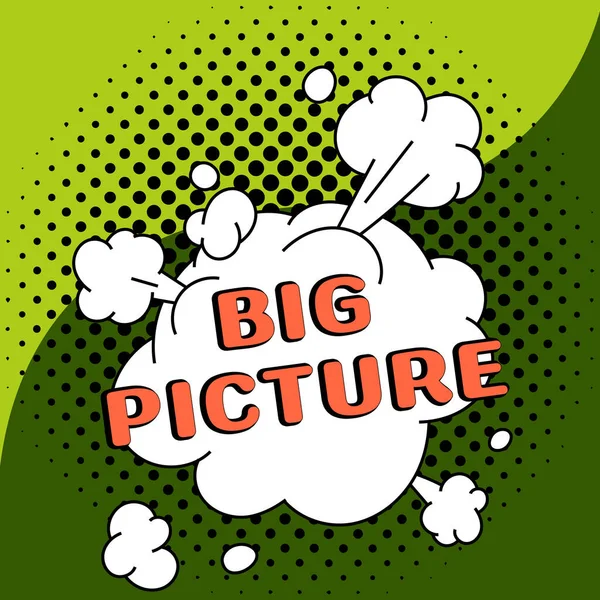Podepsat Zobrazení Big Picture Slovo Pro Nejdůležitější Fakta Určité Situaci — Stock fotografie
