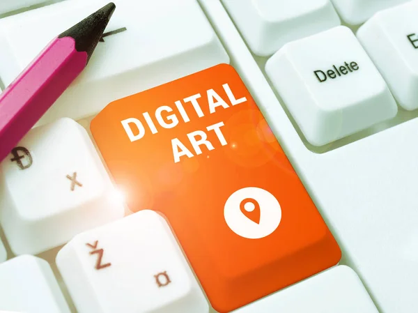 Tampilan Konseptual Seni Digital Pendekatan Bisnis Penggunaan Keterampilan Dan Imajinasi — Stok Foto