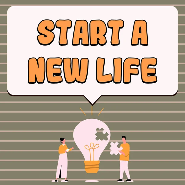 Podpis Tekstowy Prezentujący Start Nowe Życie Podejście Biznesowe Należy Policzyć — Zdjęcie stockowe