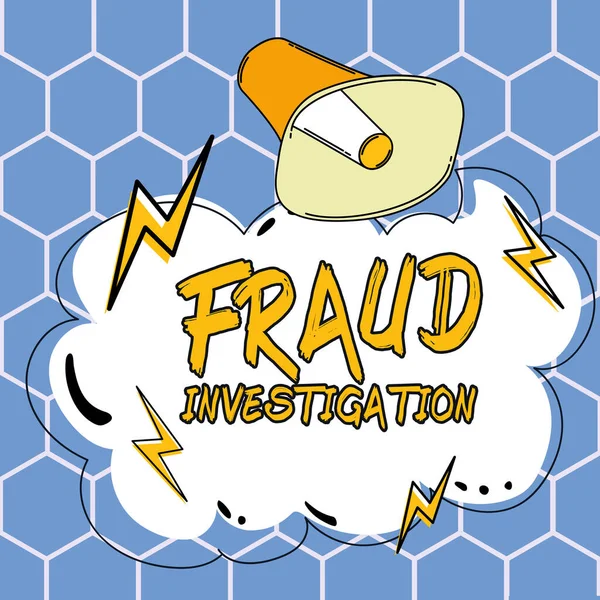 Conceptual Caption Fraud Investigation Business Concept Process Determining Whether Scam — Stock fotografie