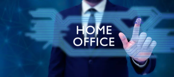Conceptuele Weergave Home Office Business Idee Ruimte Aangewezen Een Persoon — Stockfoto