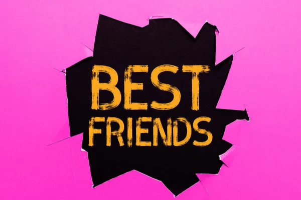 Inspirasi Menunjukkan Tanda Best Friends Business Ikhtisar Seseorang Yang Anda — Stok Foto