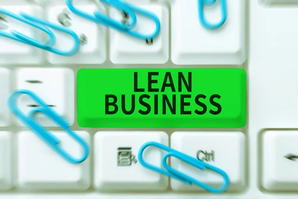 Text Caption Presenting Lean Business Business Concept Improvement Waste Minimization — Φωτογραφία Αρχείου