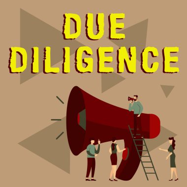 İşletme konsepti Diligence 'ı gösteren imza, anlaşma için diğer iş mülklerine zarar vermekten kaçınır