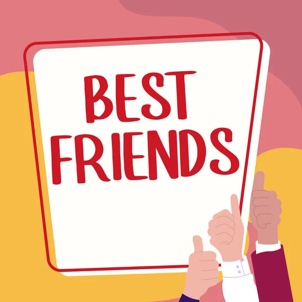 Inspirasi Menunjukkan Tanda Best Friends Word Person You Value Other — Stok Foto