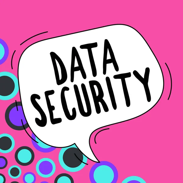 Tekstbord Met Data Security Woord Voor Vertrouwelijkheid Disk Encryption Backups — Stockfoto