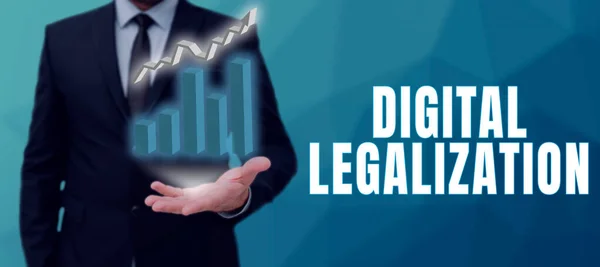 Подпись Концепции Digital Legalization Word Written Accompanied Technology Instructional Practice — стоковое фото