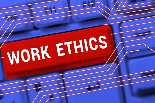 Handschrifttekst Work Ethics Business Idea Een Reeks Waarden Gericht Het — Stockfoto