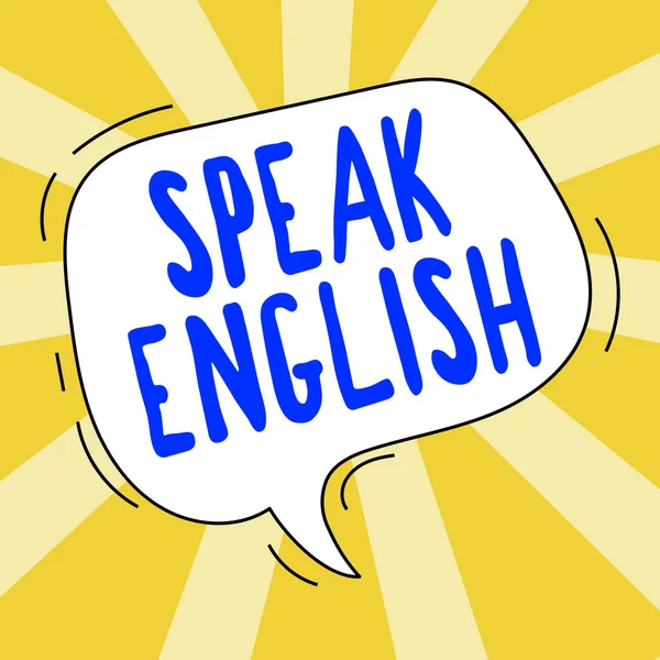 Handwriting Text Speak English Business Concept Study Another Foreign Language — Fotografia de Stock