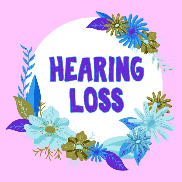 Inspiration Showing Sign Hearing Loss Business Approach Partial Total Inability — Foto Stock
