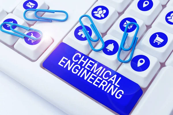 化学工学を示す文字記号 化学の産業応用を扱うものを開発するビジネス概念 — ストック写真