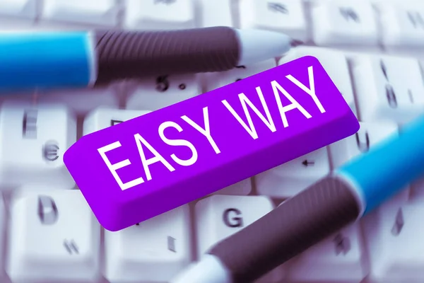 Conceptuele Weergave Easy Way Concept Betekent Het Maken Van Moeilijke — Stockfoto