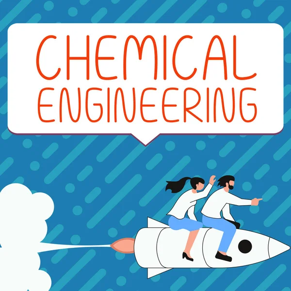 Sign Displaying Chemical Engineering Business Idea Developing Things Dealing Industrial — 스톡 사진