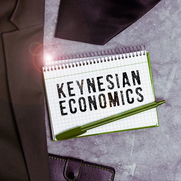 Handschrift Tekst Keynesiaanse Economie Woord Geschreven Monetaire Fiscale Programma Door — Stockfoto