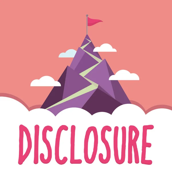 Konceptuell Visning Disclosure Business Approach Åtgärden Att Göra Eller Hemlig — Stockfoto