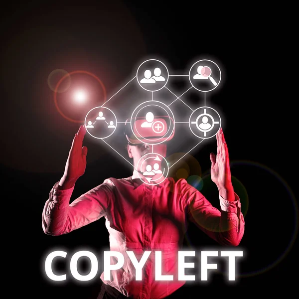 Copyleft Business Ansatz Das Recht Software Kunstwerke Frei Nutzen Modifizieren — Stockfoto